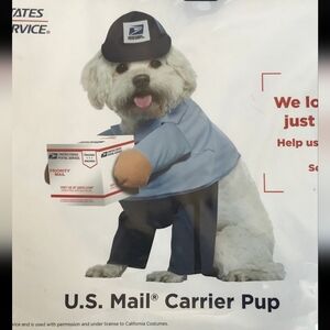 USPS United States Postal Service Mail Carrier Pup Cute Pet Costume size XS 3pcs